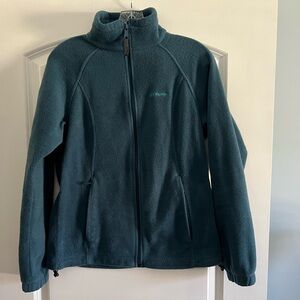 Columbia Womens Jacket Fleece TealWaist Length Full Zip Casual Cozy